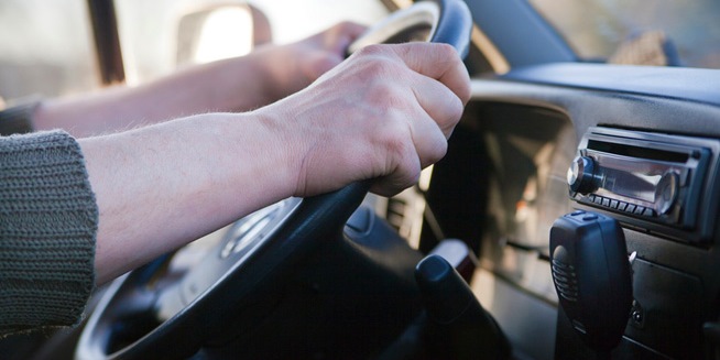driving a car